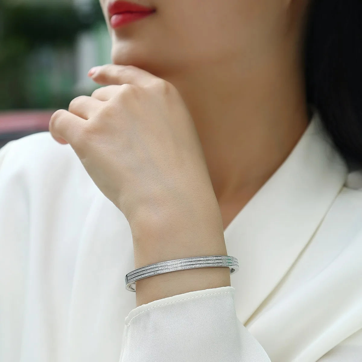 TBCYD D Color Moissanite Bangle Bracelets For Women S925 Silver Full Diamond Sparkling Wedding Fine Jewelry Gifts Wholesales