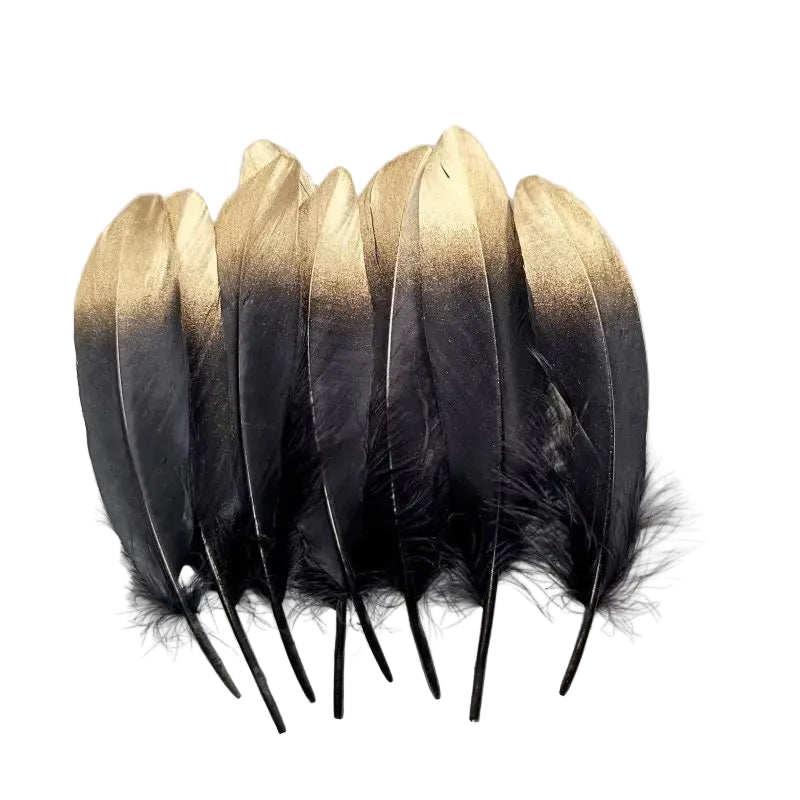 Tejesa 50pcs Goose Feathers Gold Silver Plume Craft Natural DIY Plumas Jewelry  Wedding Party Hats Home Decoration Accessories