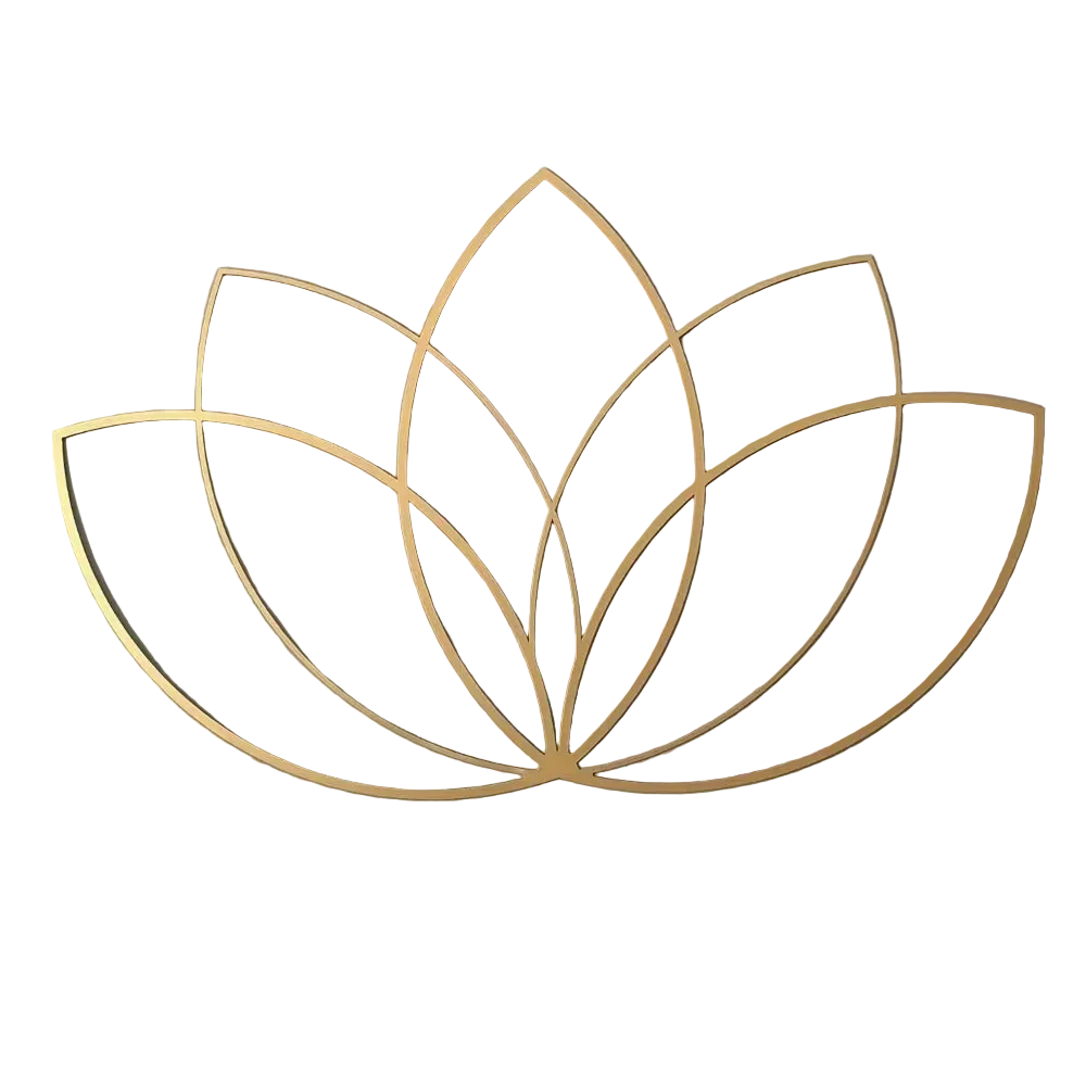 Hemasa Lotus Gold Wall Decor Metal Wall Art Yoga Teacher Gift Lotus Flower Design for Modern Living Room and Above Bed Home Decor