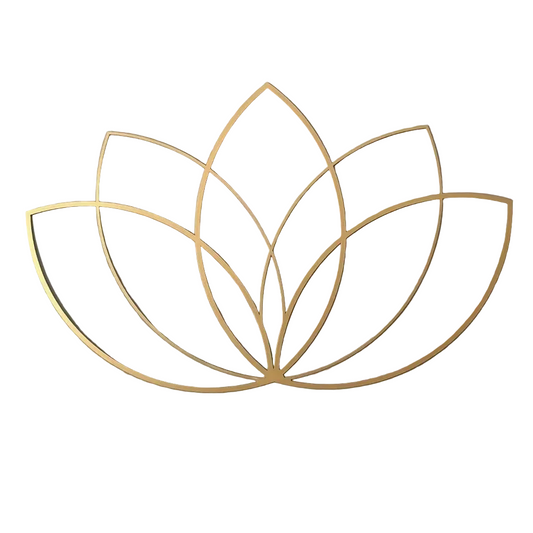Hemasa Lotus Gold Wall Decor Metal Wall Art Yoga Teacher Gift Lotus Flower Design for Modern Living Room and Above Bed Home Decor