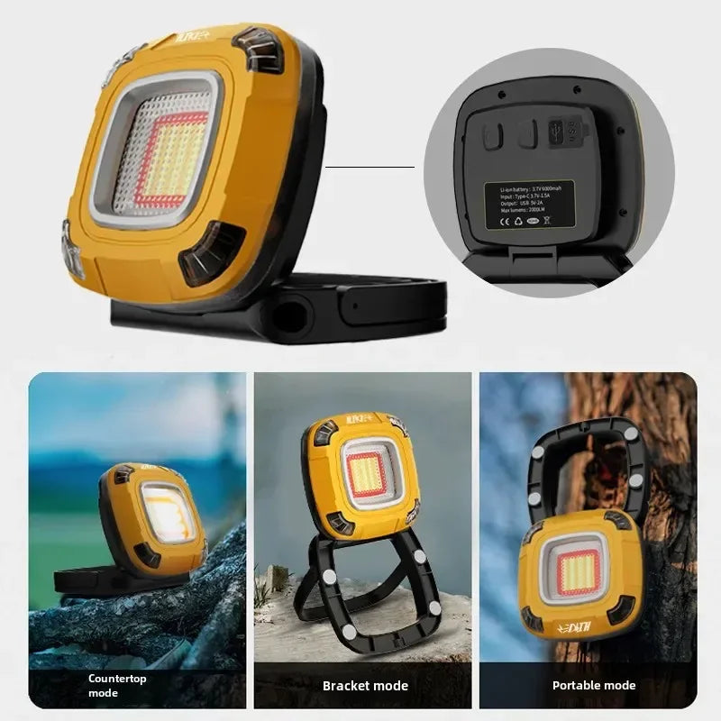 Strong LED Camping Lantern Rechargeable Outdoor Work Maintenance Lighting Portable Multifunctional Strong Magnetic Power Bank