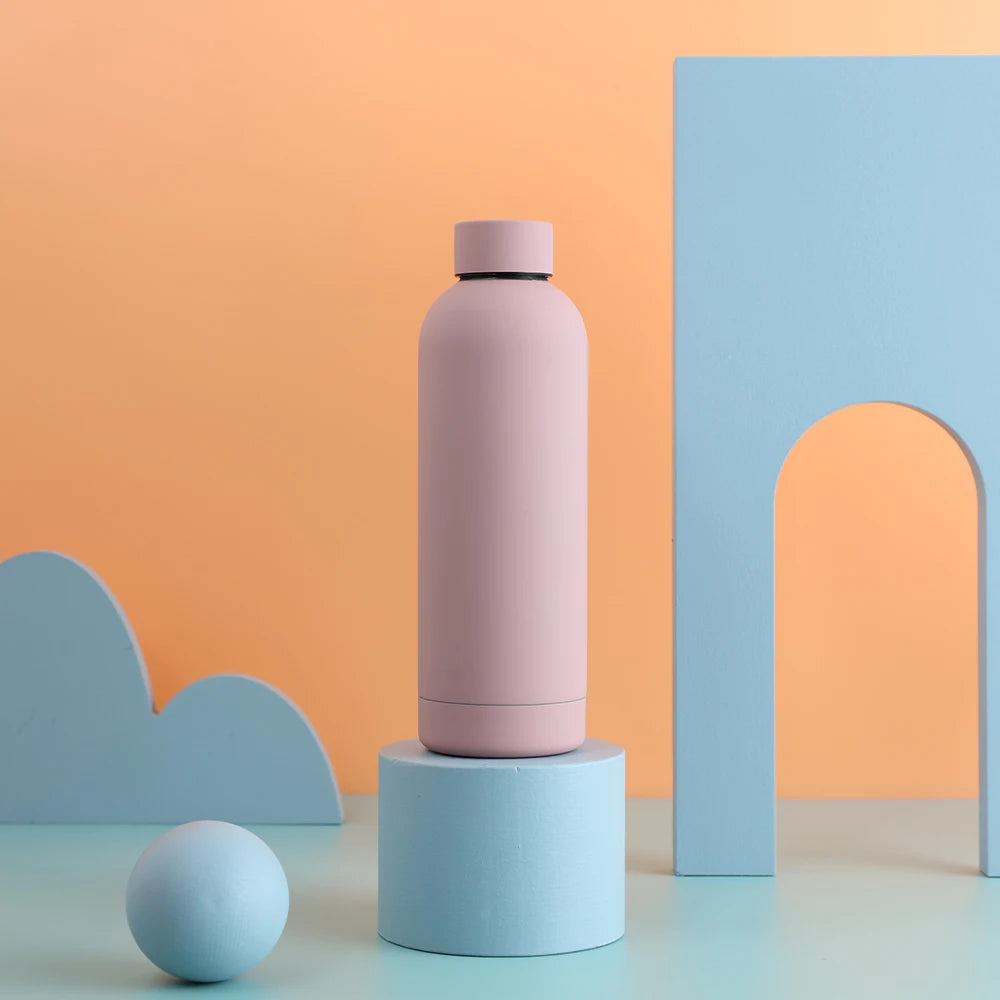 Hemasa 500ML Sports Water Bottle Stainless Steel Thermals Cup Double Wall /304 Vacuum Tumbler Office and Home Insulated Mug