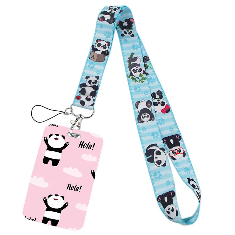 Tejesa  panda Lanyard Badge Holder ID Card /Lanyards Cell Phone Rope Key Lanyard Neck Straps Keychain