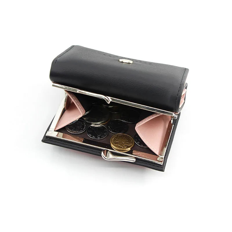 2024 New Short Women Wallets Cute Coin Pocket Card Holder Small Female Purse Kpop Photo Holder Name Engraved Wallet For Girls