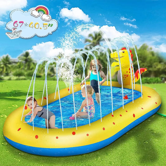 Hemasa Inflatable Children Swimming Pool for Kids / Dinosaur Sprinkler Kiddie Pool