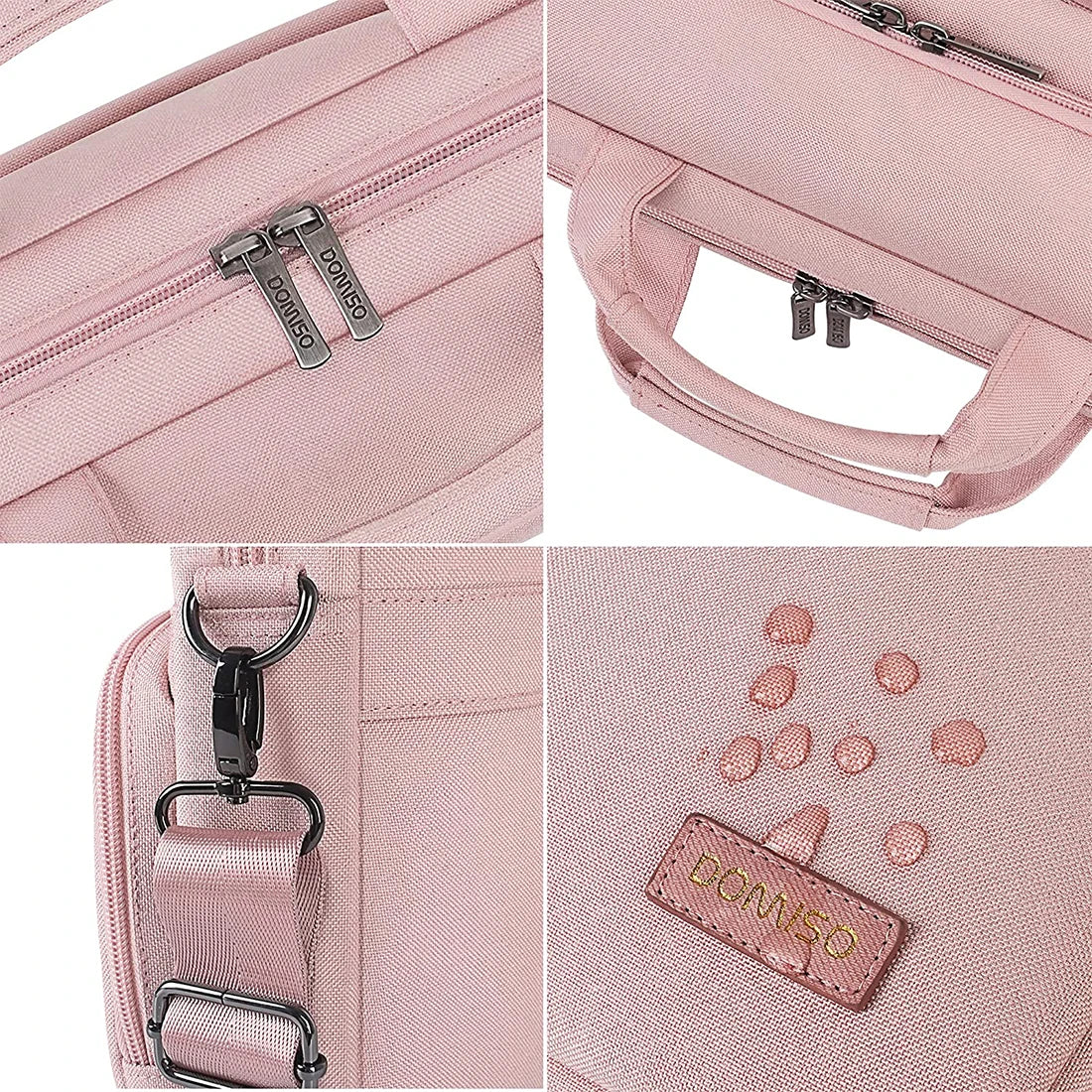 Hemasa DOMISO 10",13",14",156",17" Inch Multi-Functional Laptop Sleeve Business Briefcase Waterproof Messenger Shoulder Bag
