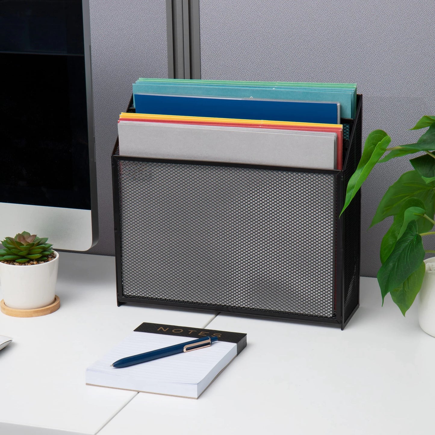 Hemasa Mind Reader Vertical File Storage, Desktop Organizer, Workspace, Office,