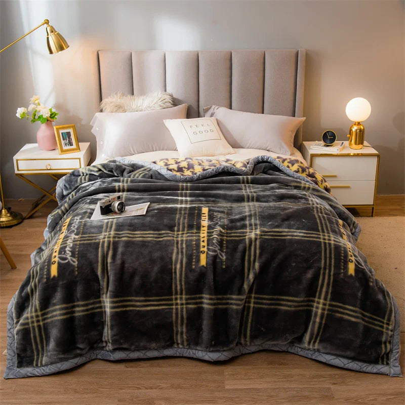 Hemasa New Flower Pettern  Pluffy warm blanket   150/180/200cm