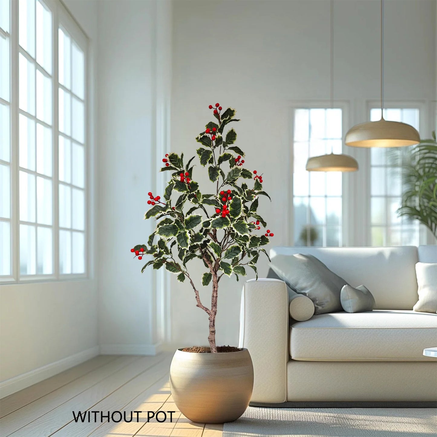 130CM Artificial Christmas tree plant Indoor outdoor Ornament fake plant for home garden wedding party living room decoration