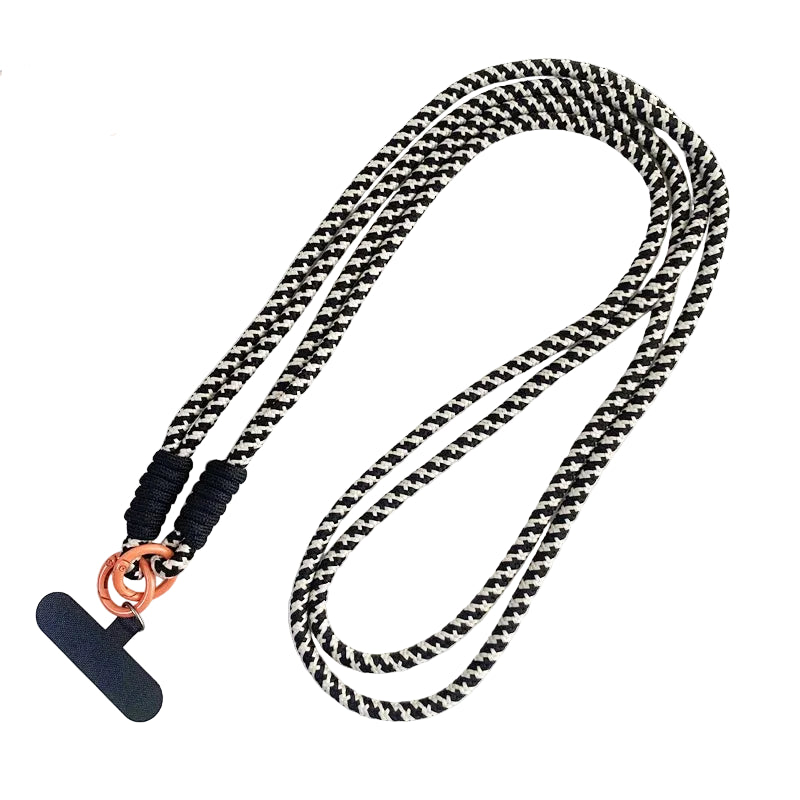 Tejesa 120cm Double Rope Mobile Phone Lanyard /Crossbody Phone Straps Neck Clip Cord Rope Twisted Backable Outdoor Anti-loss Phone Chain