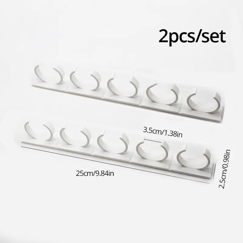Hemasa 4pcs Grey Plastic Kitchen Jar Rack Wall-Mounted Adhesive Seasoning Bottles Holder Spice Bottle Holder Tool Kitchen Storage Rack