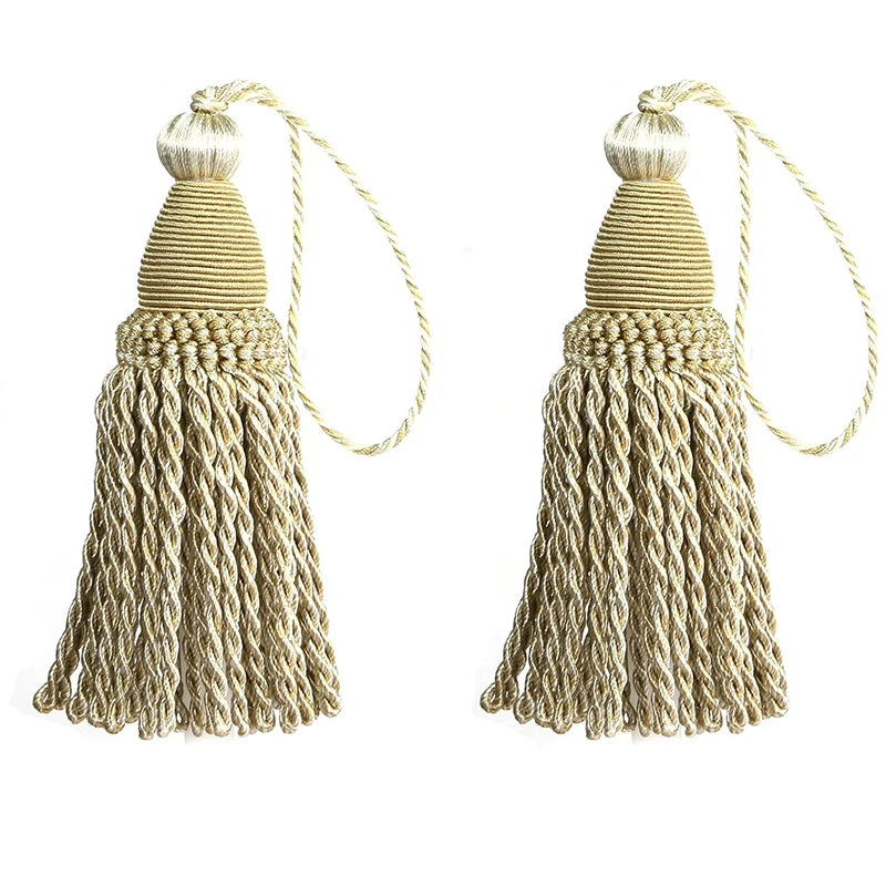 4 & 2Pack Tassel Key Tassel with Loops Handmade Twisted Tassel Craft DIY Accessories for Home Decoration Tassels for Crafts