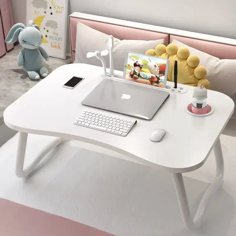 Folding Laptop Home Desk, Bed & Sofa, Bed Tray Table, Portable Lap Desk for Study and Reading, Bed Top Tray Table