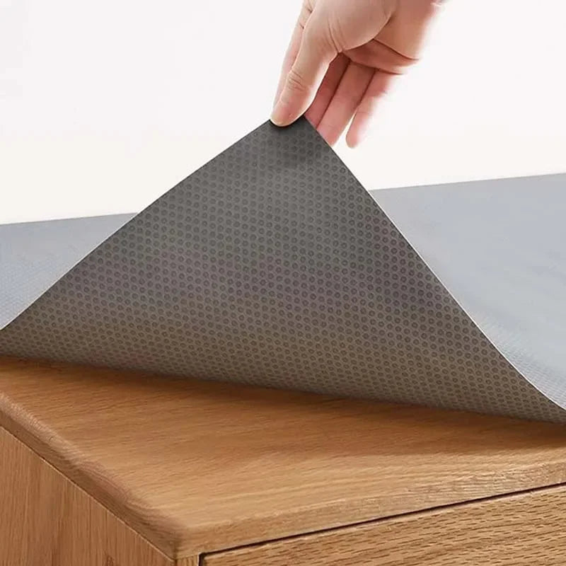 Tejesa  30x150CM  Rol l Gray Drawer & Shelf Liners Non Adhesive Non Slip Kitchen Cabinet Liner for Kitchen Refrigerator Bathroom Shelves