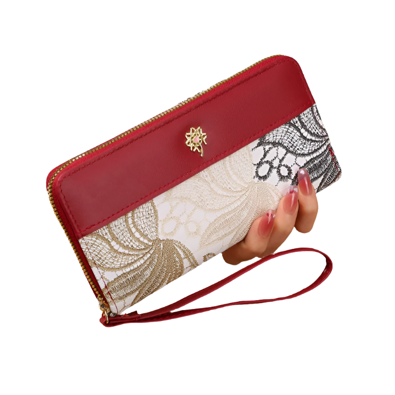 Hemasa New  Single Pull Women Wallet,Zipper  Handbag, Large Capacity Soft Leather  Mobile Phone Bag