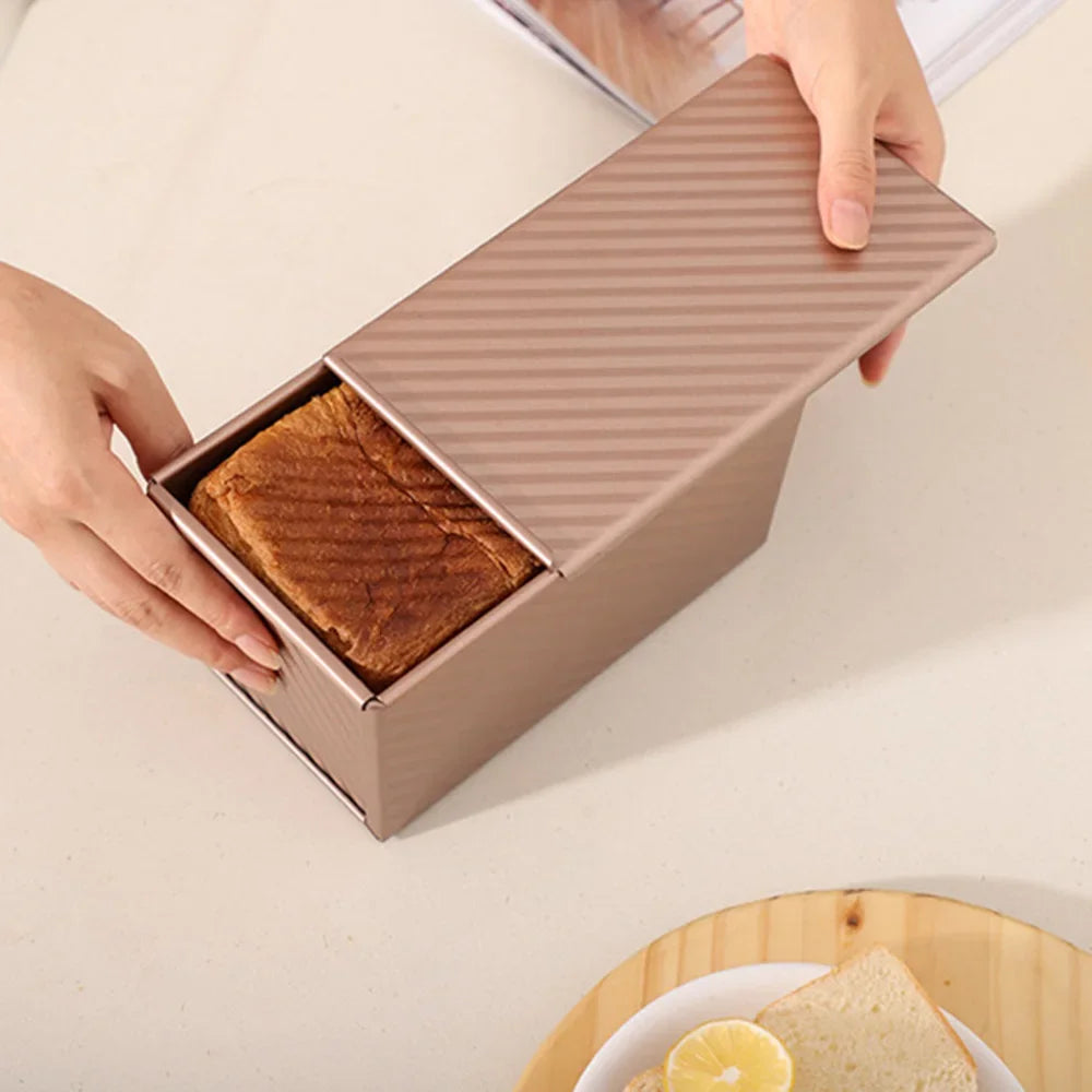 Hemasa 1Pcs Non-Stick Loaf Pan with Lid for Baked Bread - Oven Safe Bakeware for Home Kitchen