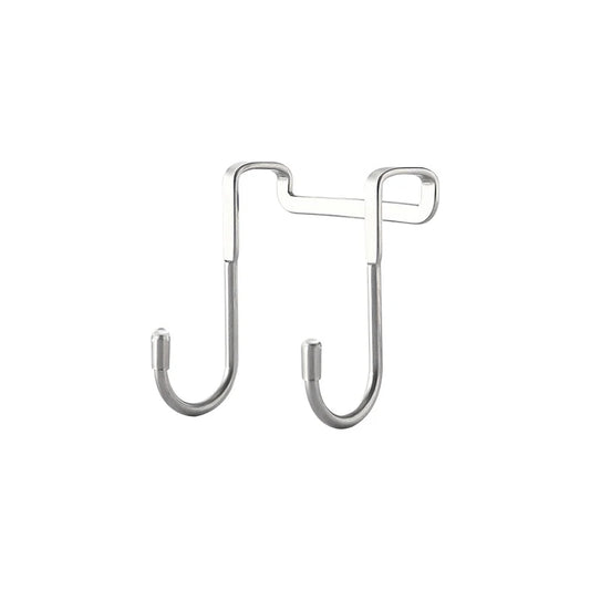 Hemasa 4pcs Stainless Steel Kitchen Bathroom Cabinet Door Coat Towel Rack S-Shape Cabinet Storage Rack Bathrobe Hanger Holder Hooks
