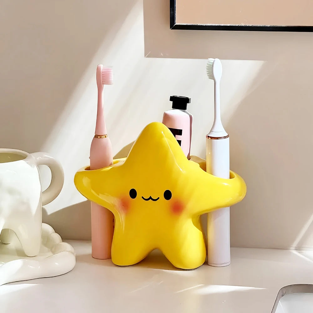 Toothbrush Holders for Bathrooms, Electric Toothbrush Toothpaste Holder 3 Slots Tooth Brush Organizer for Bathroom Countertop