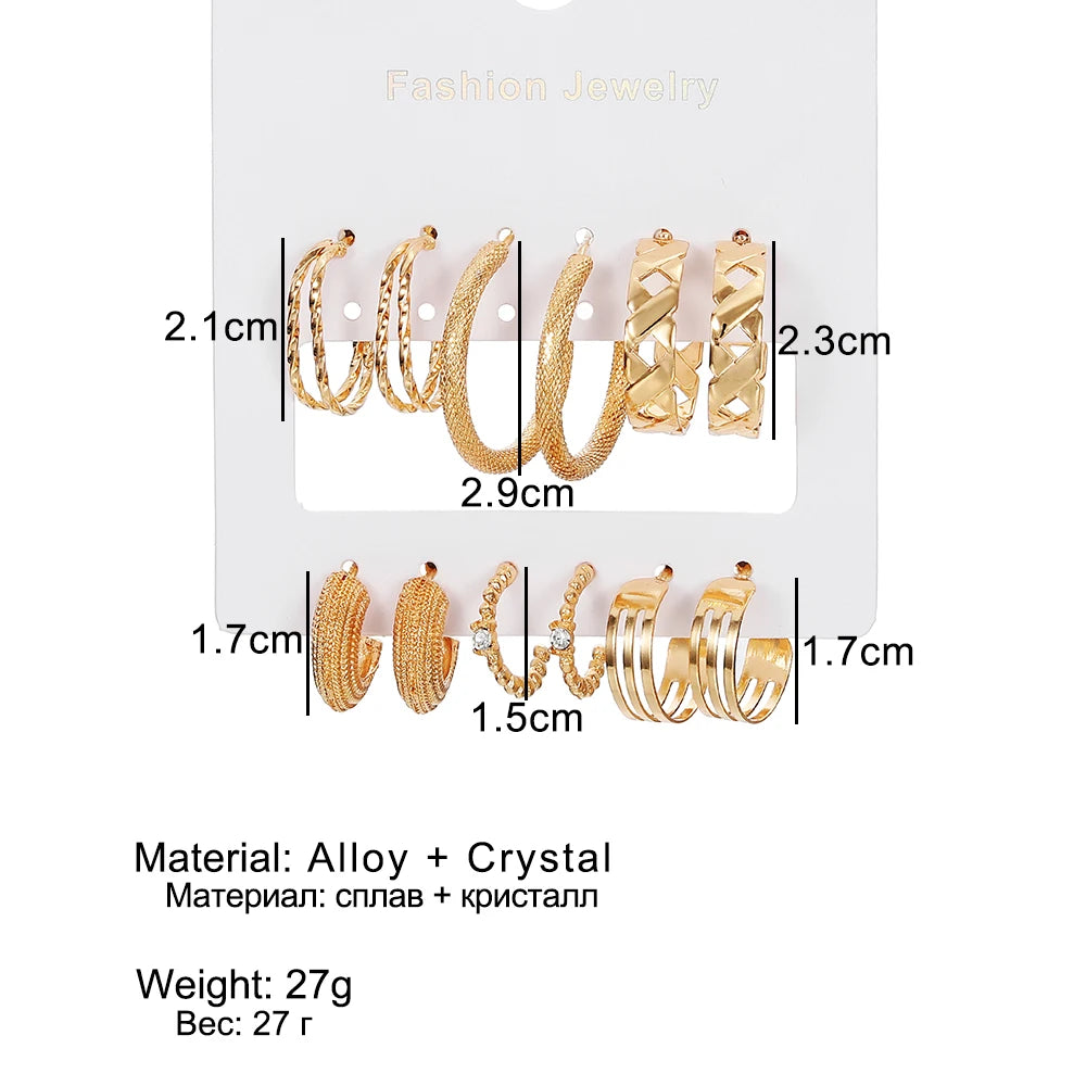 Hemasa  Metal Hoop Earrings for Women/ Girls