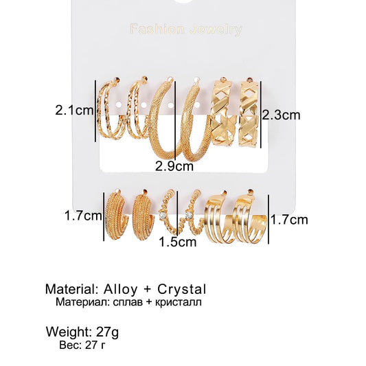 Hemasa  Metal Hoop Earrings for Women/ Girls