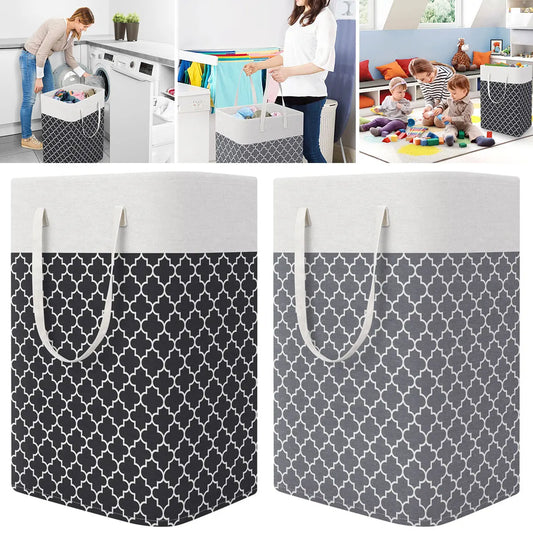 75L Large Laundry Basket Foldable Organizer Storage Basket Waterproof Dirty Clothes Toy Organizers Home Bathroom Laundry Basket