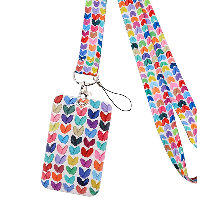 Tejesa Butterfly Lanyard Business Credit Card Holder Neck Strap Keychain Hang Rope ID Badge Holder Lariat Lasso