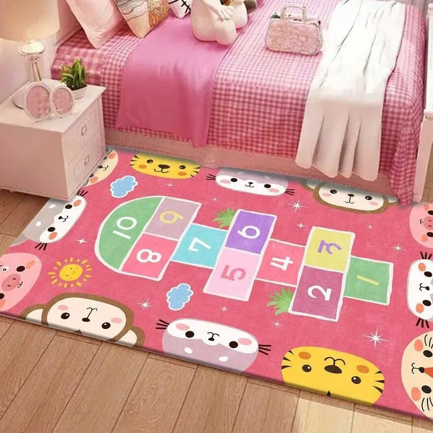 Tejesa  Flannel Children's Carpet, Parking Lot Climbing Mat, Game Traffic Mat, Early Education Kindergarten Rug Home Decoration