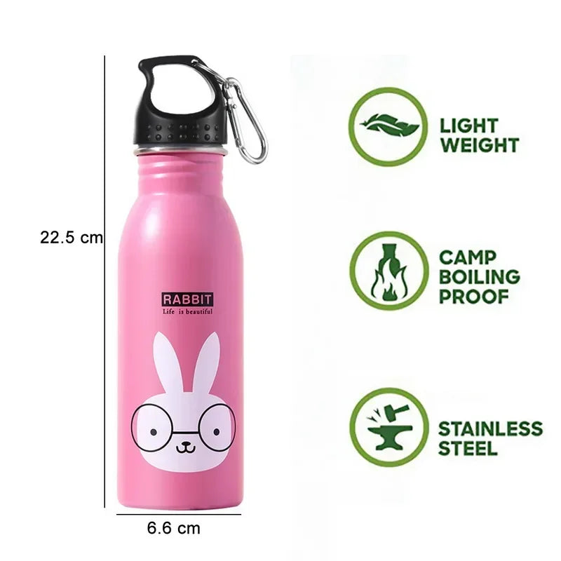 Hemasa 500ML Children's Stainless Steel Sports Water Bottles