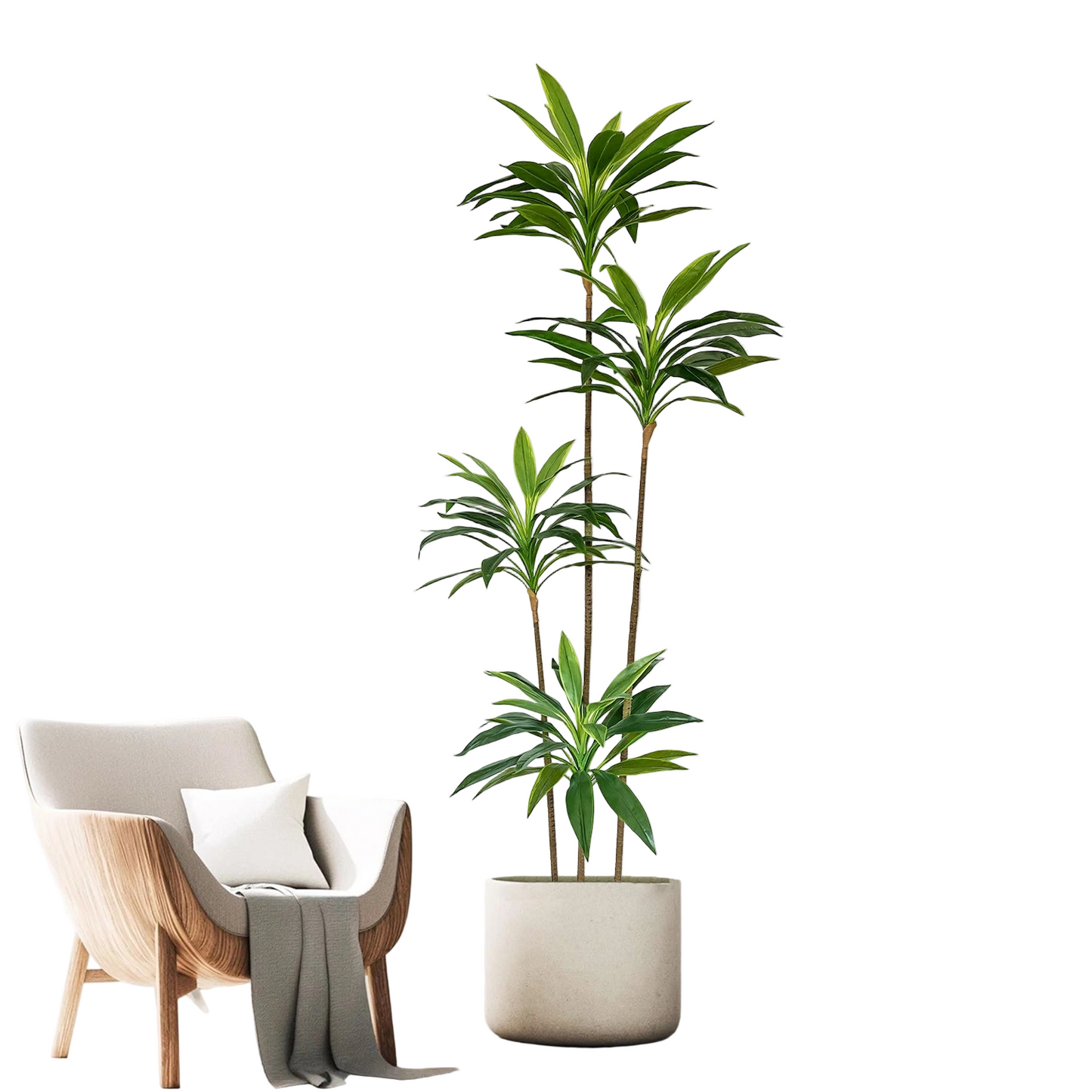 Tejesa 50-225CM Artificial green Dracaena plant tree indoor outdoor ornament fake plant for Home garden Room wedding decor halloween