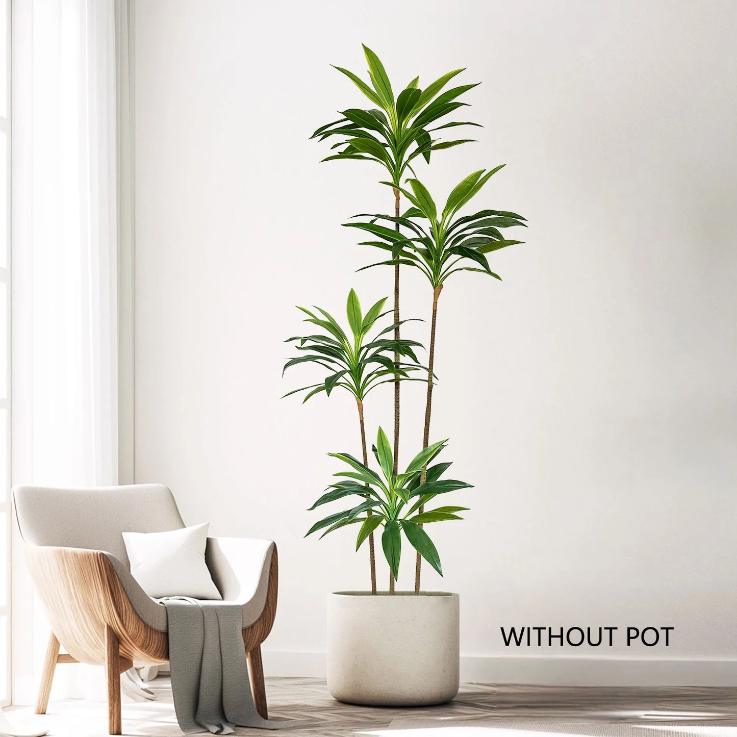 Tejesa 50-225CM Artificial green Dracaena plant tree indoor outdoor ornament fake plant for Home garden Room wedding decor halloween
