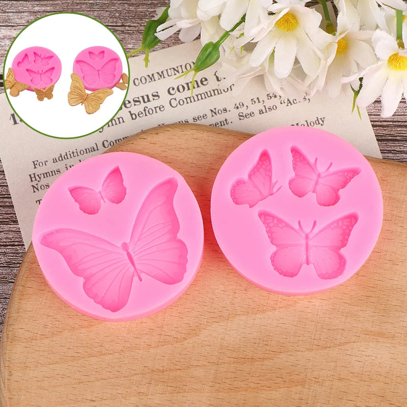 Candy Butterfly Mold Silicone Molds for Chocolate Mini Butterfly Fondant for DIY Chocolate Candy Cupcake Cake Topper Decoration