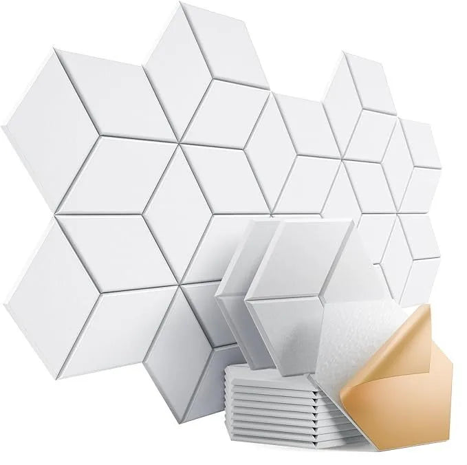 Tejesa Y-Lined Design Hexagonal Self-adhesive Acoustic Panels Sound Proof Foam Felt Board