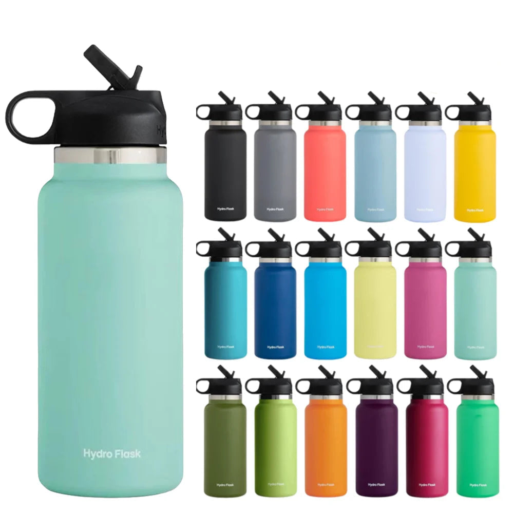 Hemasa 40oz Sports Water Bottle Insulated Vacuum Water Bottle Flex Cap Straw Lid Stainless Steel Vacuum Flask for Coffee Tea and Drinks