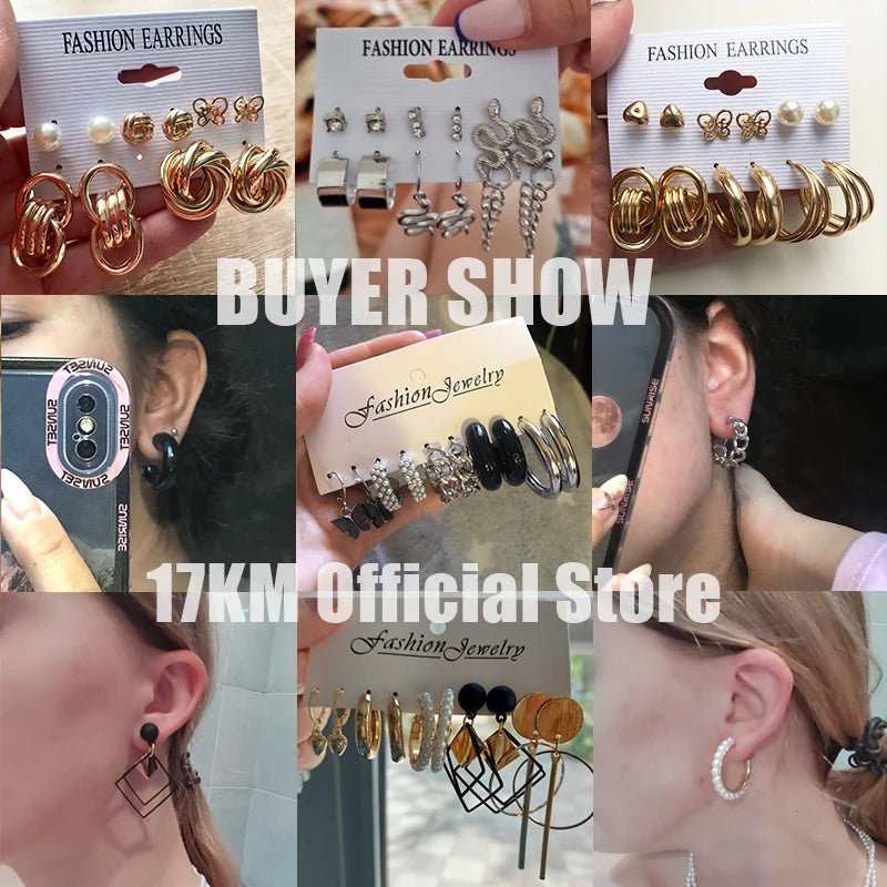Hemasa Gold Colour Acrylic Pearl Twist  Earrings for  Women