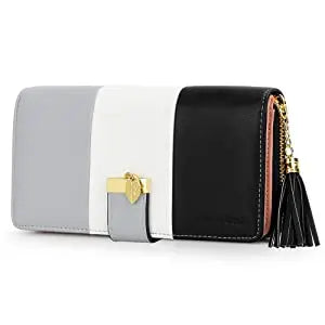 Tejesa  Womens Wallet RFID Blocking  Multi Credit Card Large Capacity Zip Around Clutch Travel Purse Wristlet