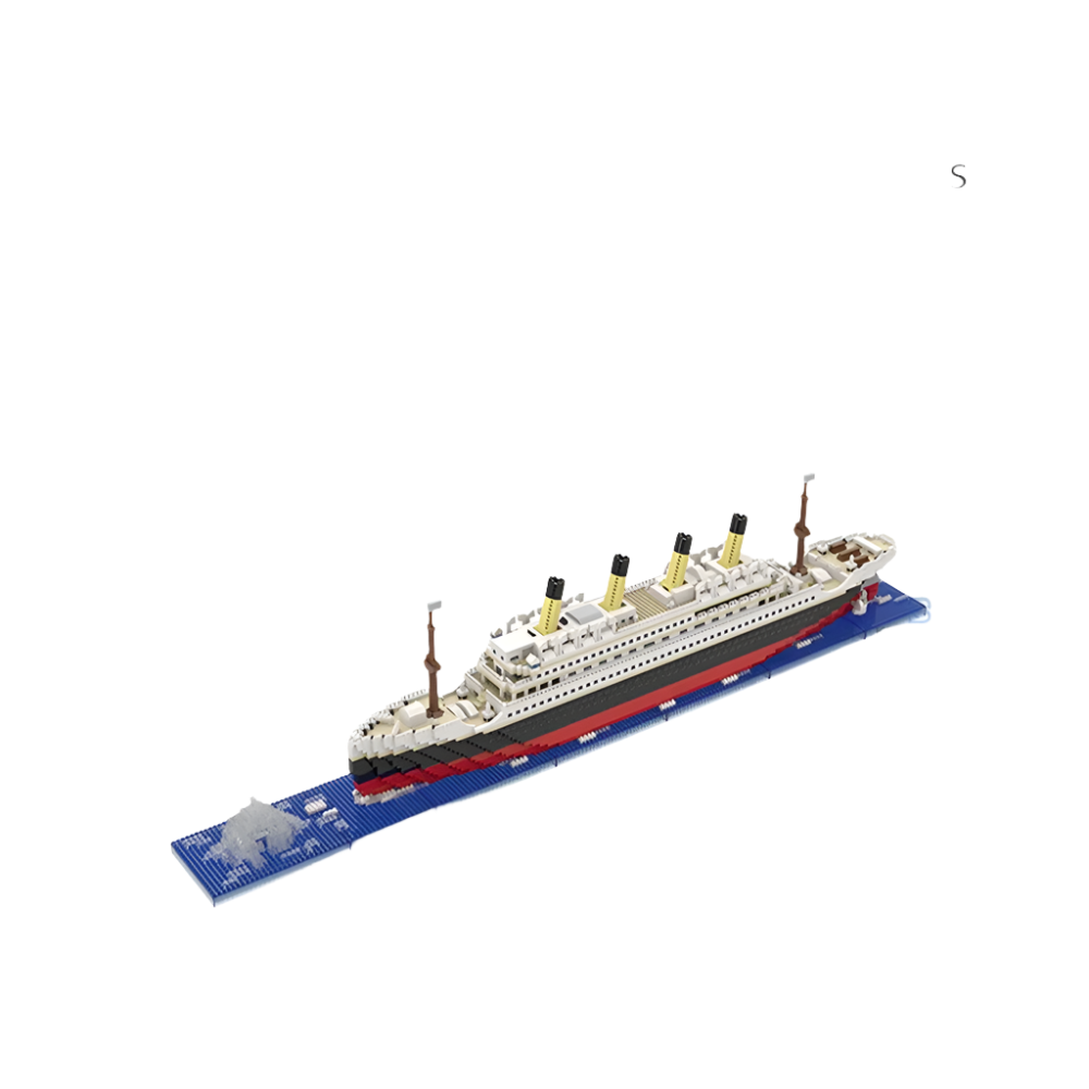 Hemasa  Titanic 3D Plastic Model Ship Building Blocks for Adults / Micro Mini Bricks Toys Kits Assemble Cruise Boat Kids Gift