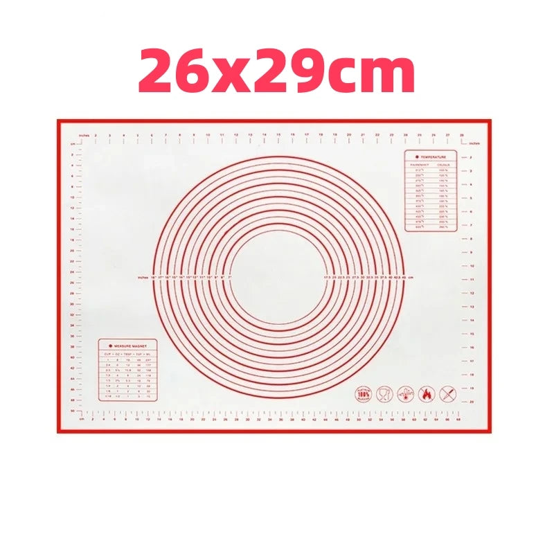 Hemasa Silicone Baking Mat Kneading Pad Dough Mat Pizza Cake Dough Maker Kitchen Cooking Grill Non-Stick Gadgets Bakeware Pastry Mat