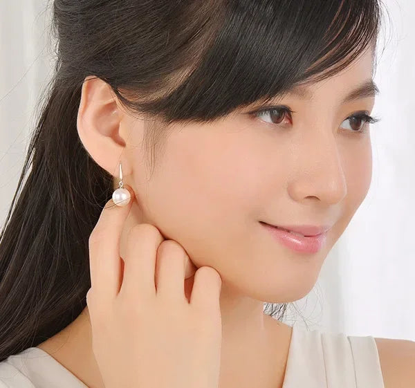 Hemasa  925 Sterling Silver Pearl Drop Earrings Jewelry for Woman/ Girl