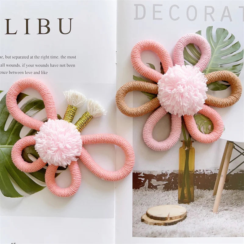 Hemasa  Boho Macrame Butterfly Flower  Wall Decor/ Girls Dorm Kids Room Hanging Pendant