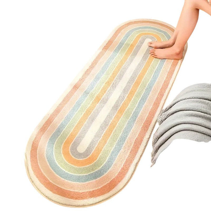Tejesa Striped Orange Carpet Rug For Bedroom  Soft Bedside Floor Mat Living Room Carpet Bathroom Mat Doormat Home Decor