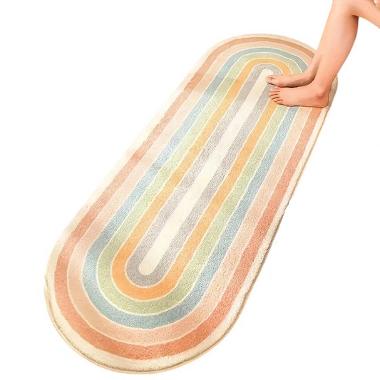 Tejesa Striped Orange Carpet Rug For Bedroom  Soft Bedside Floor Mat Living Room Carpet Bathroom Mat Doormat Home Decor