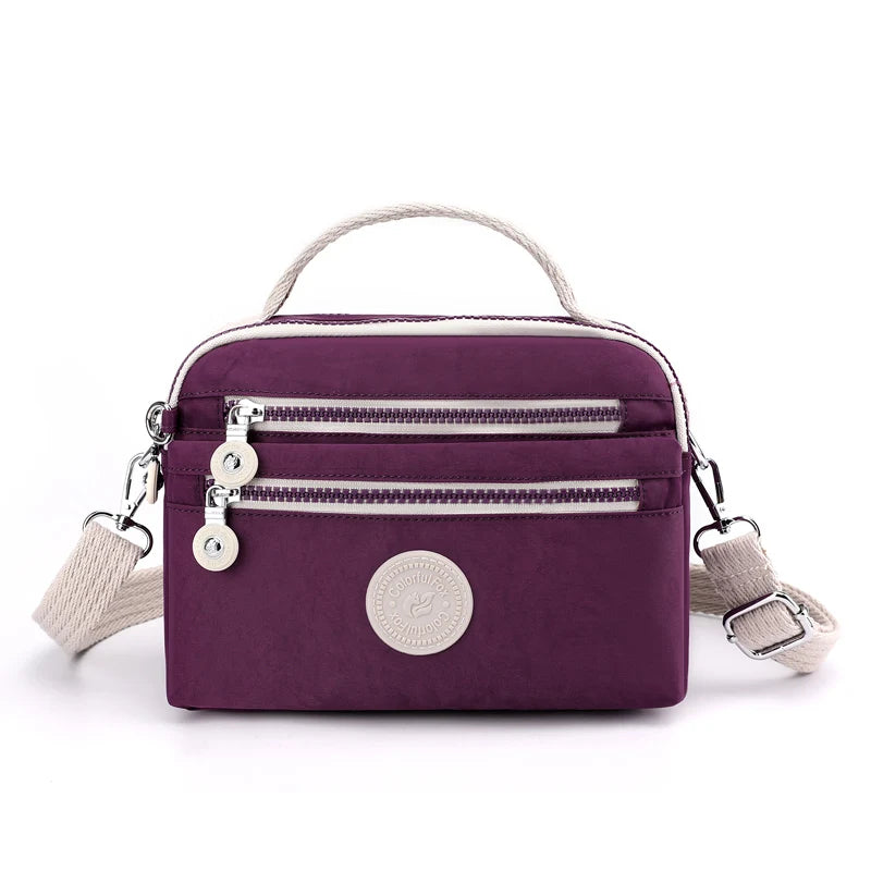 Tejesa  Double Layers Women Small Handbag  / Female Shoulder Bag Multi pockets Gilrs Shopping Messenger Bag