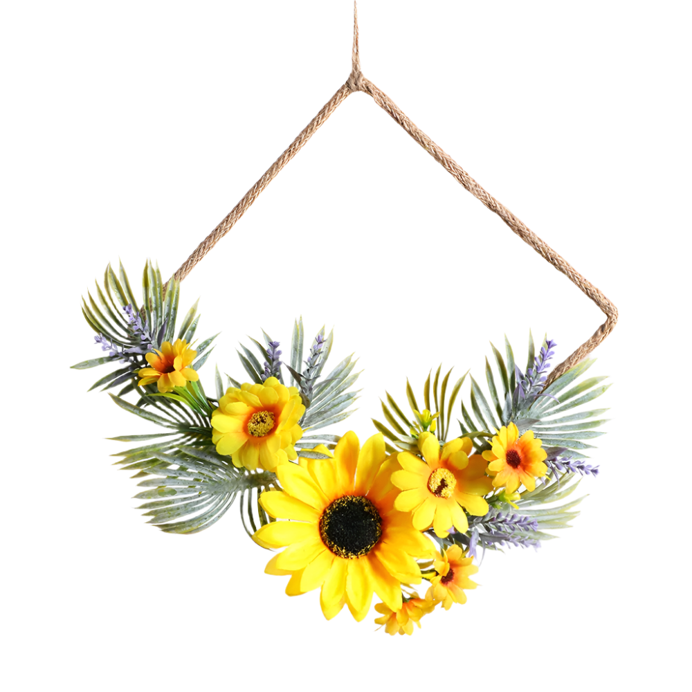 Hemasa Artificial Wreath Flower Garlands Spring Wreath Weeding Decorations Easter Wreath for Front Door Farmhouse /Wall Decor /Home Decor