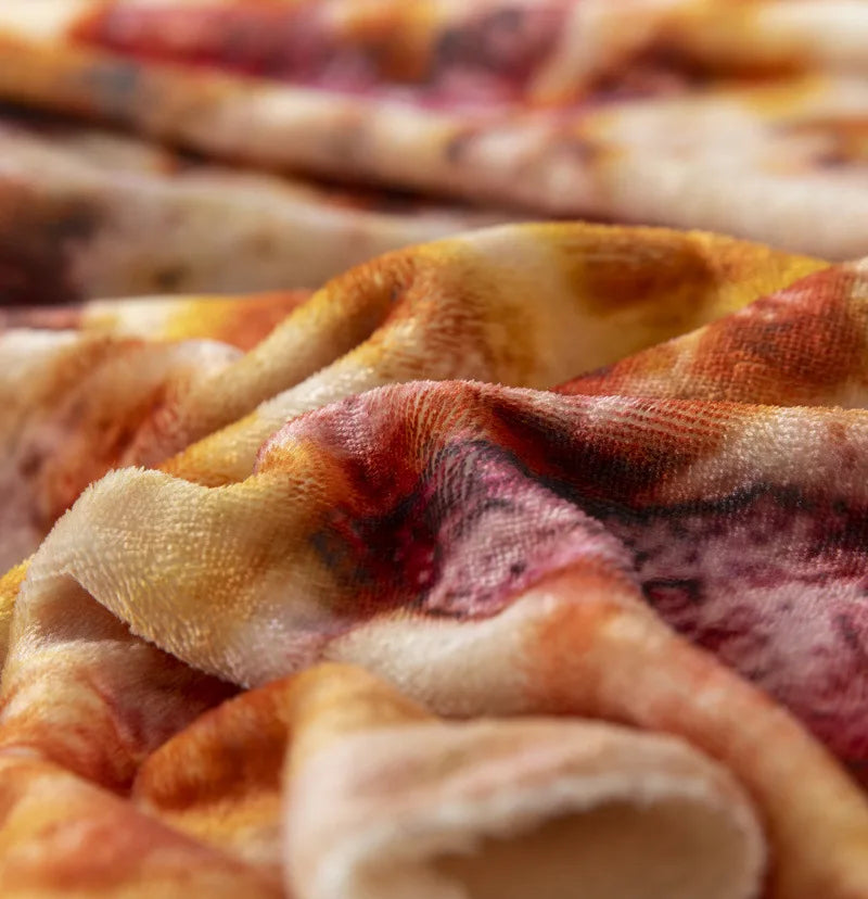 Warm coral fleece tortilla pizza blanket mexican round shape 180CM lavash wool sofa plaid plush bedspread winter throw blanket