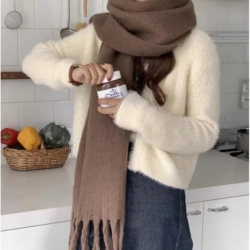 New Cashmere Scarf Woman Black Red Scarf Winter Scarves Ladies Scarf Warm XWJ12