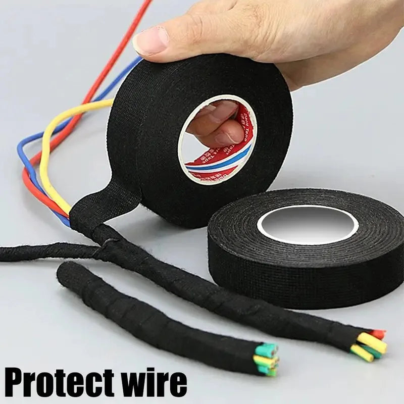 Tejesa Electrical Tape Heat Resistant Wiring Harness Fabric Waterproof  Automotive Insulating Adhesive Cloth for Cable Wire Wrap 1-10Pc