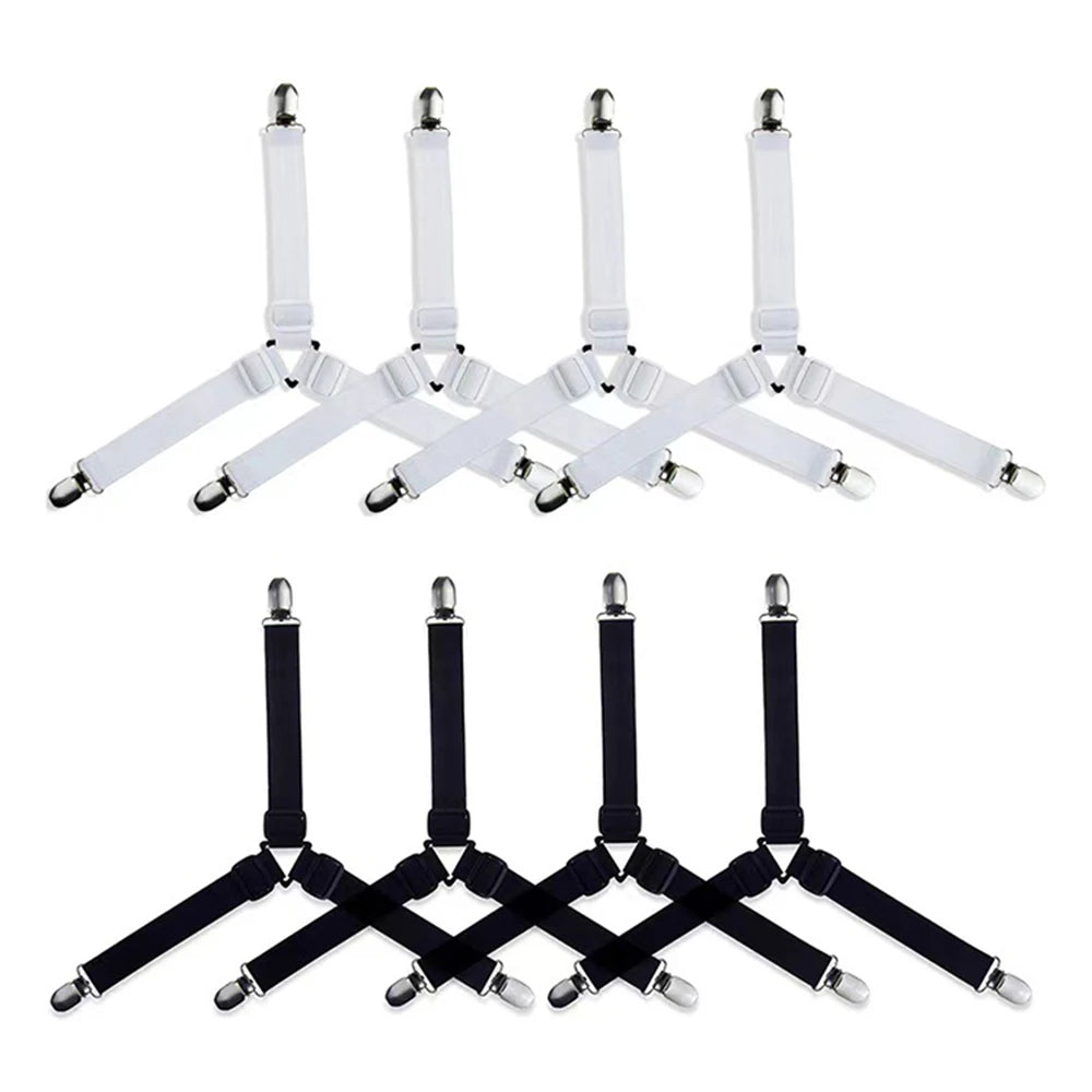 Hemasa 4PCS/Set Adjustable Sheet Comforter Tablecloth Sofa Cover Sheet Buckle Tent Sheet Clip Metal