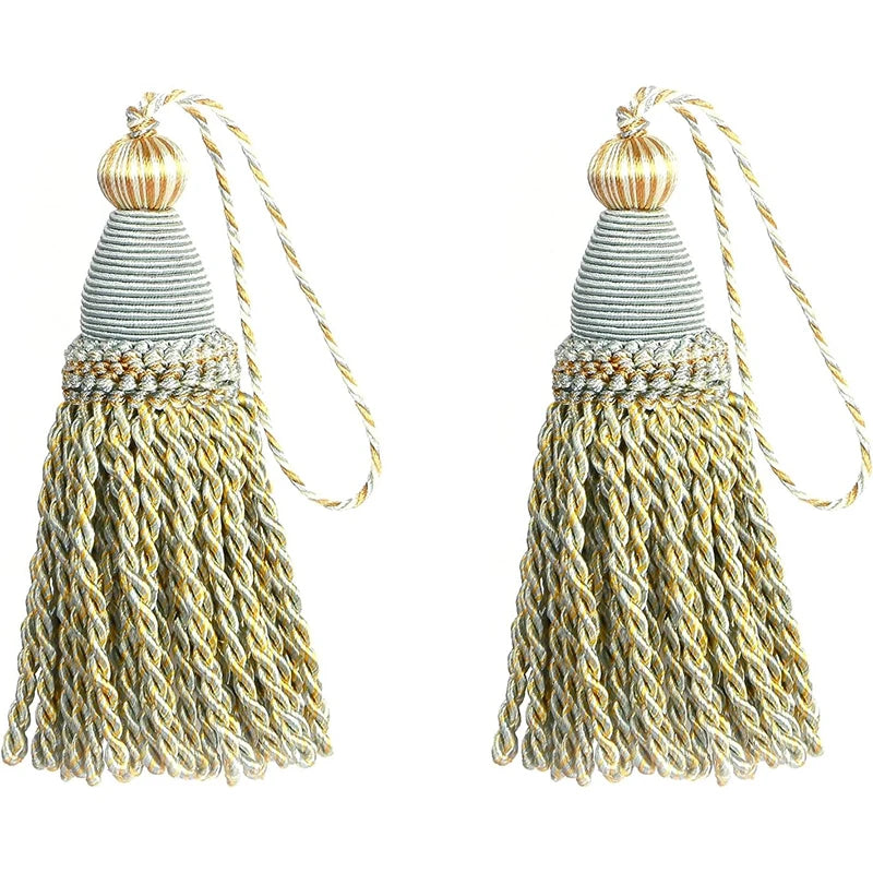 4 & 2Pack Tassel Key Tassel with Loops Handmade Twisted Tassel Craft DIY Accessories for Home Decoration Tassels for Crafts