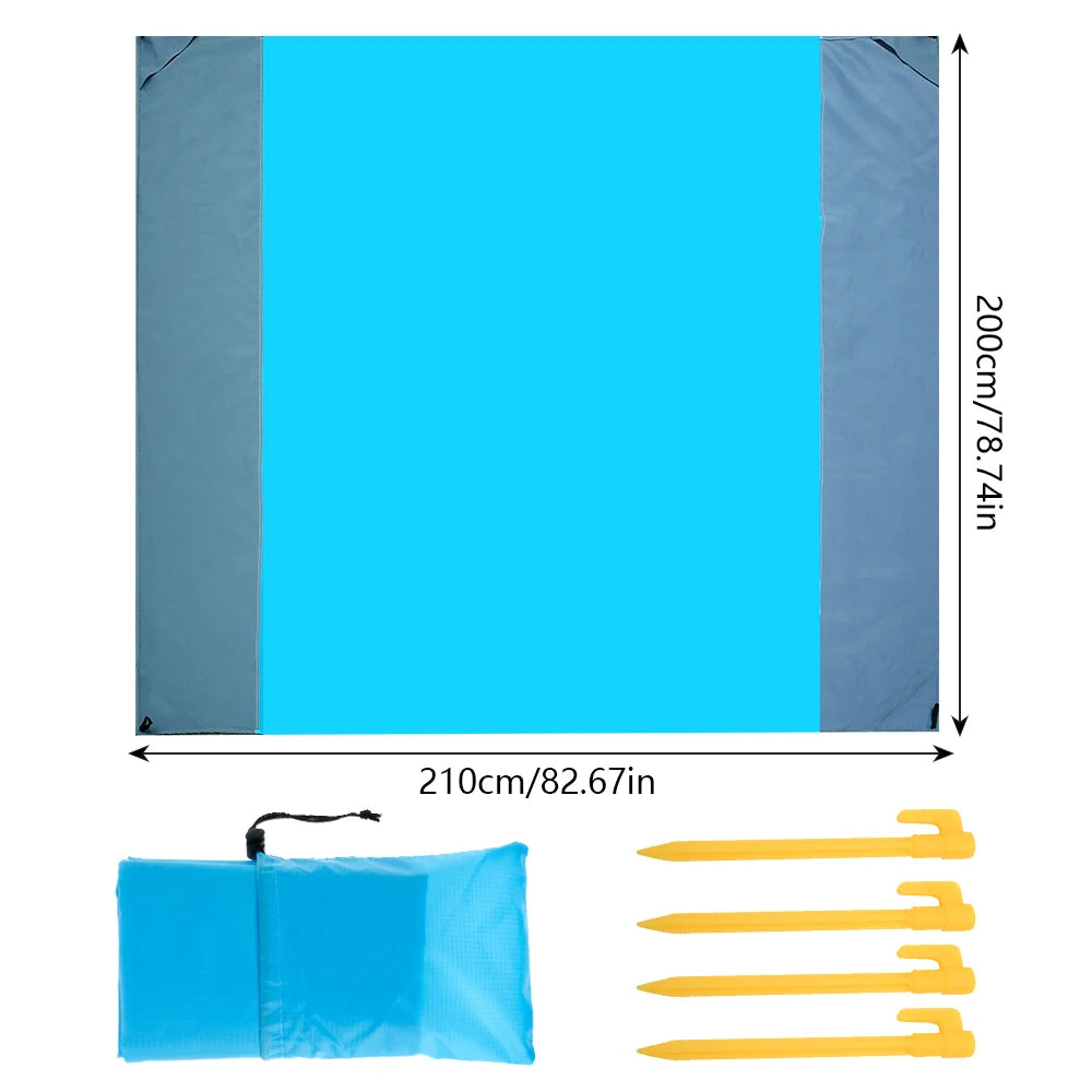 Tejesa Beach Mat Outdoor Camping Mat Waterproof Beach Blanket Large Floor Mat for Home Outside Travel Rug Camping Tent Mat Picnic Rug