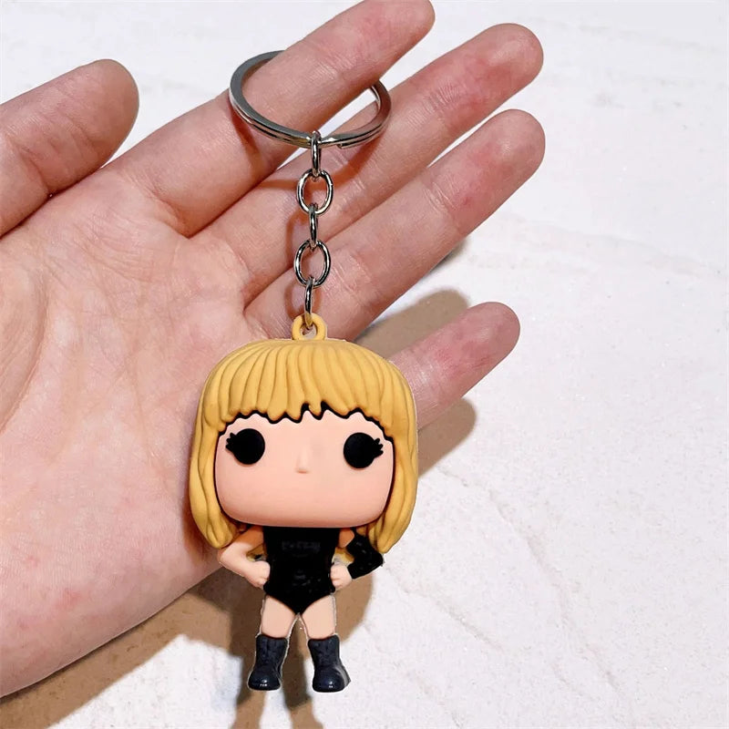 Cartoon Singer Karol G Keychain Heart Bad Rabbit Silicone Pendant Keyring Car Backpack Key Holder Kawaii Jewelry Gifts